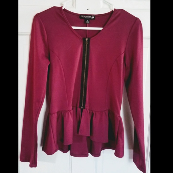 Living Doll Peplum Top - Picture 2 of 4